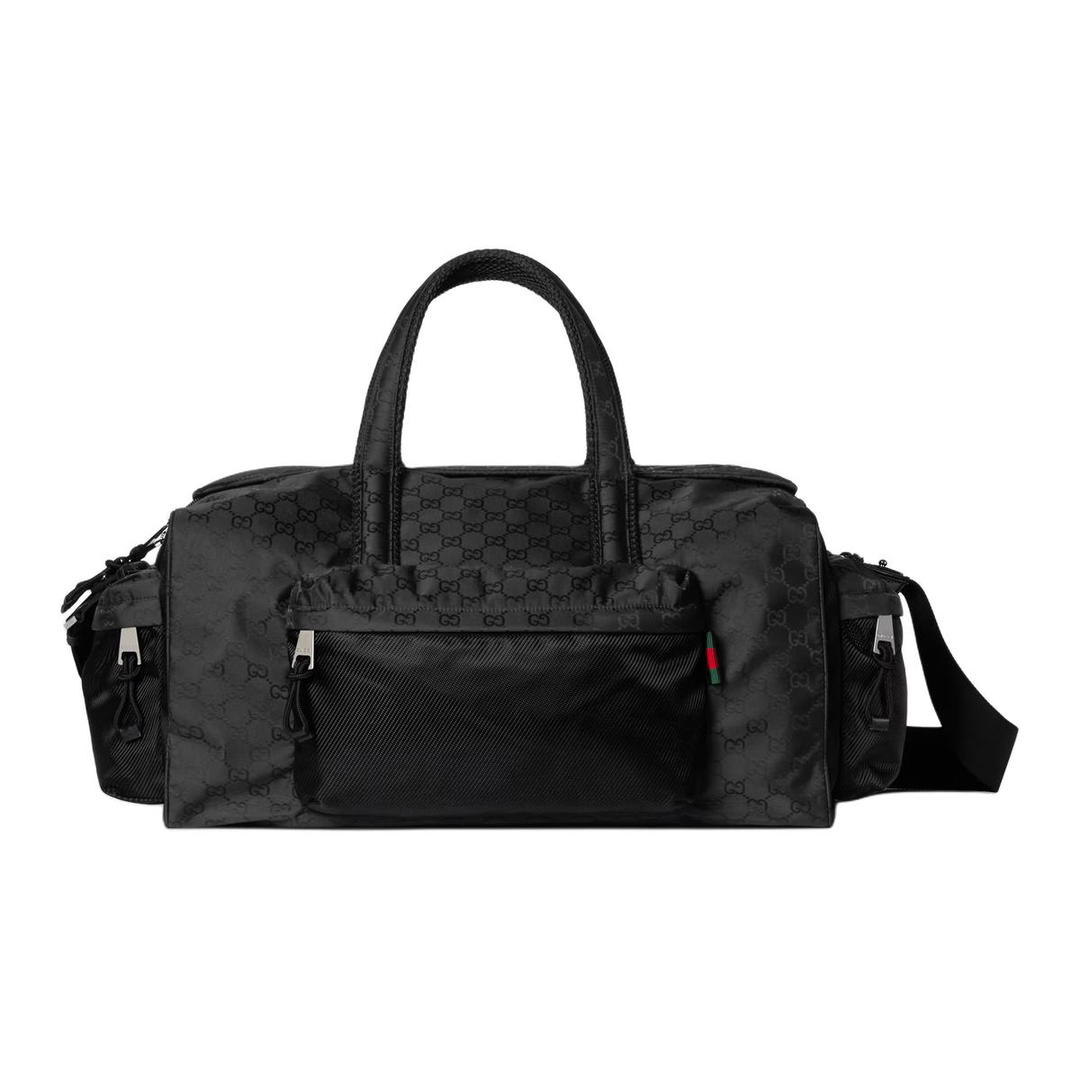 Gucci Gucci Nylon Shoulder Bag Crossbody Bag Handbag Travel Bag Large Size Men's Black