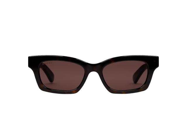 Gucci Gucci GG1790S Cat-Eye Frame Sunglasses Dark Tortoiseshell Solid Brown - view 1