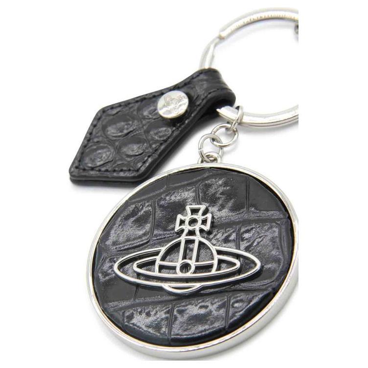 Vivienne Westwood Vivienne Westwood Orb Logo-plaque Leather Keyring