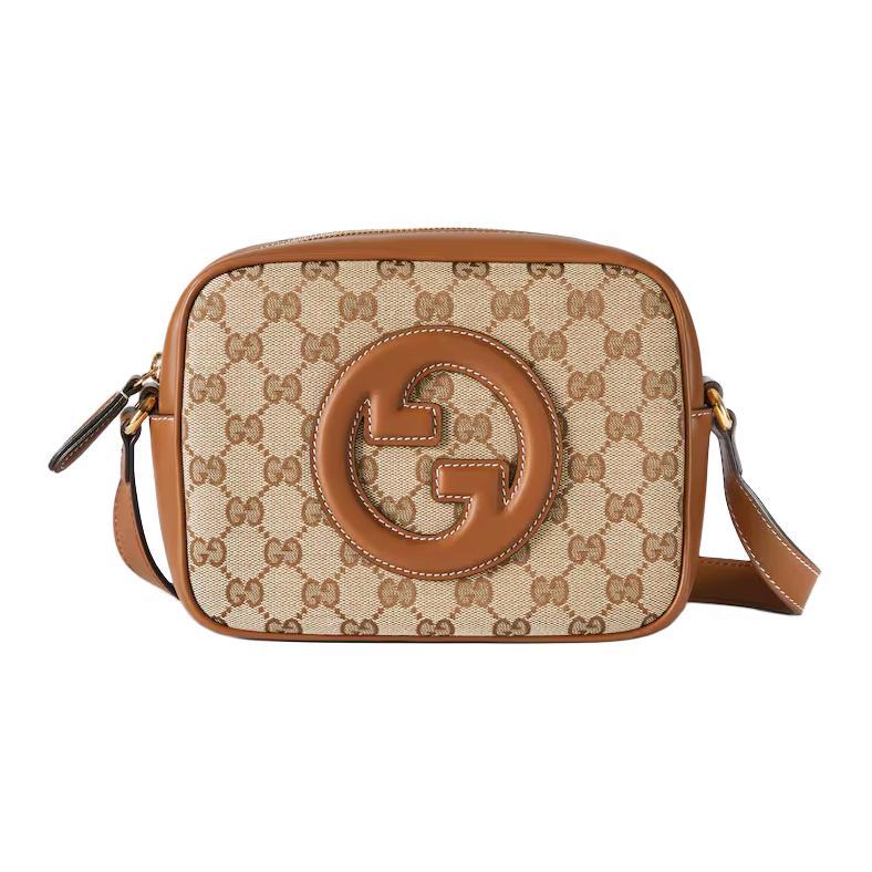 Gucci Gucci Canvas Bag Crossbody Bag Shoulder Bag Mini Women's Beige & Dark Brown