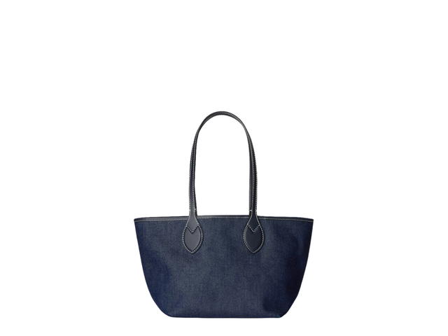 Gucci Gucci Totissima Denim With Canvas Tote Bag, Shopping Bag, Handbag, Shoulder Bag Small Size Women's Dark Blue & Beige - view 5