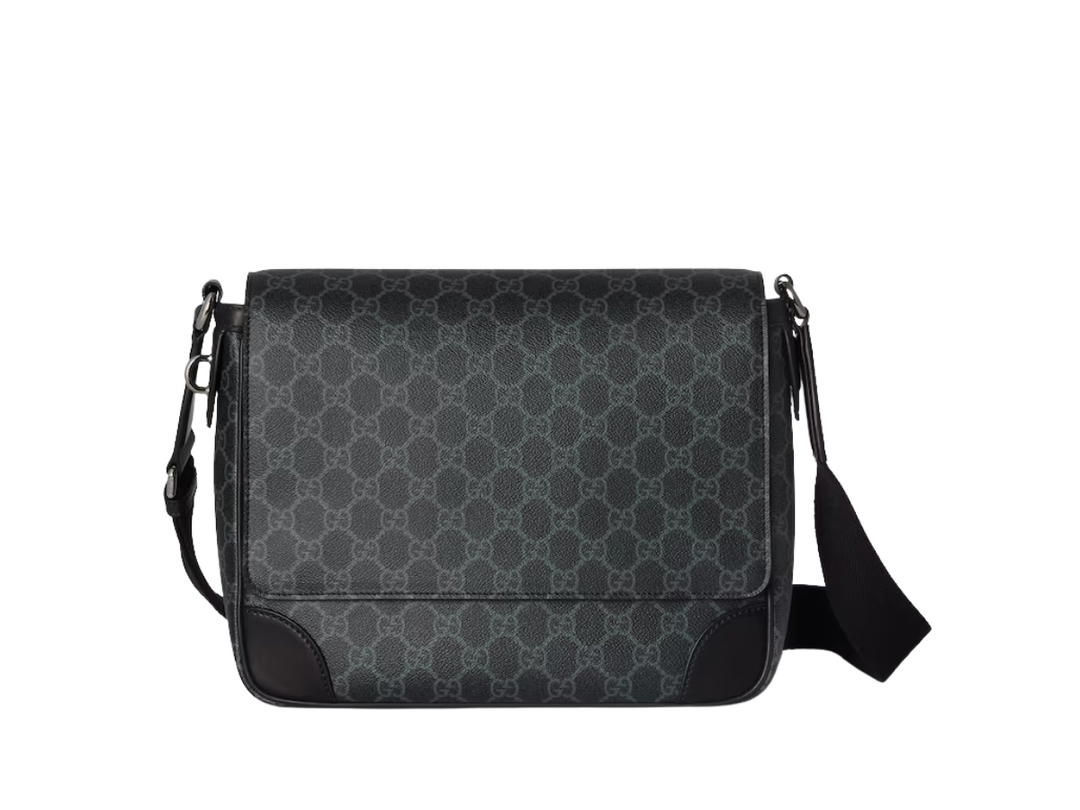 Gucci Gucci GG Emblem Medium Crossbody Bag Black