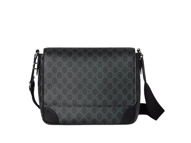 Gucci Gucci GG Emblem Medium Crossbody Bag Black - view 1