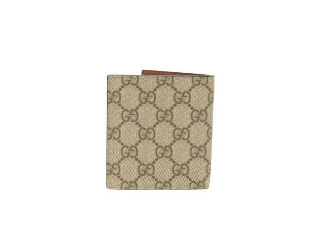 Gucci Gucci GG Emblem Bi-Fold Beige Dark Brown - view 3