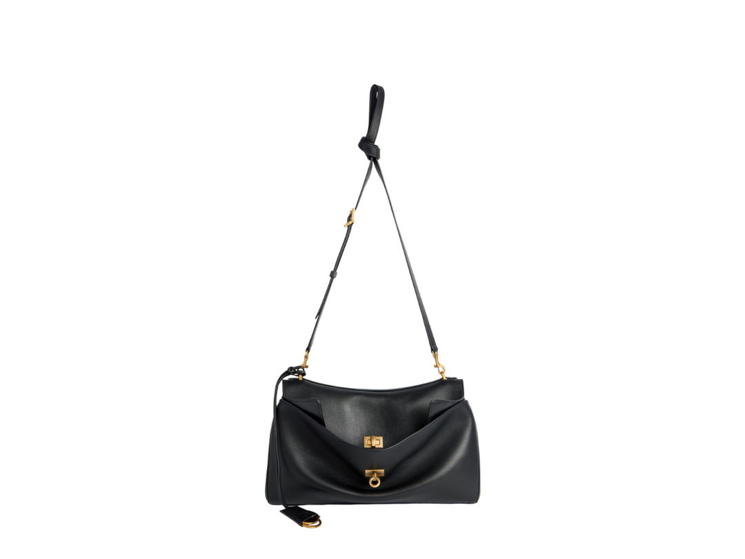 Balenciaga Balenciaga Rodeo Shoulder Bag In Black Smooth Calfskin Aged-Gold Hardware