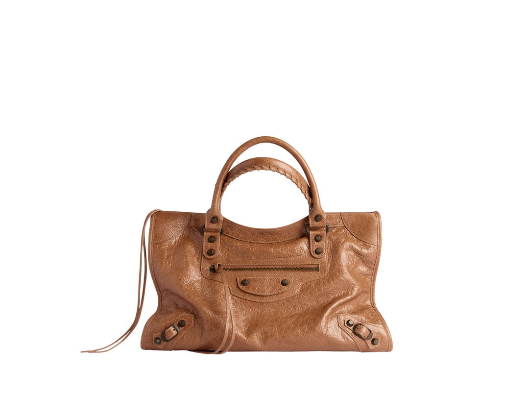 Balenciaga Balenciaga Le City Medium Bag In Camel Arena Storico Lambskin Brass Hardware
