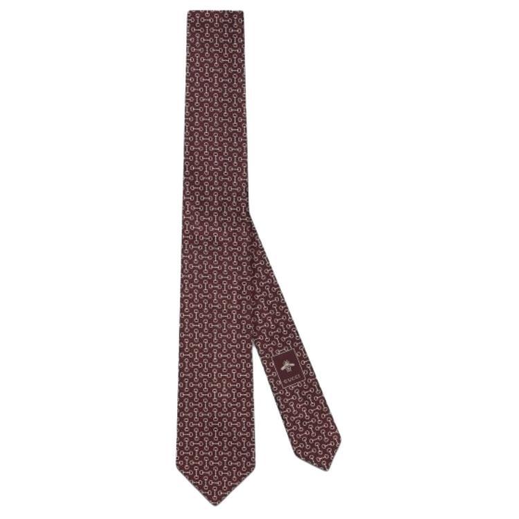 Gucci Gucci Cupro, Mulberry Silk Ties Unisex Red