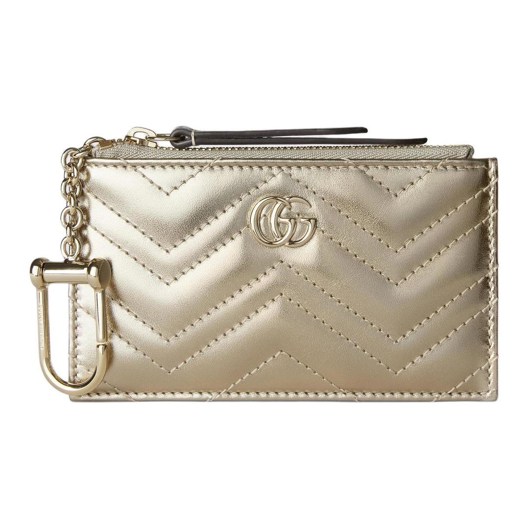 Gucci Gucci GG Marmont Leather Key Pouch Women's Dark Gold