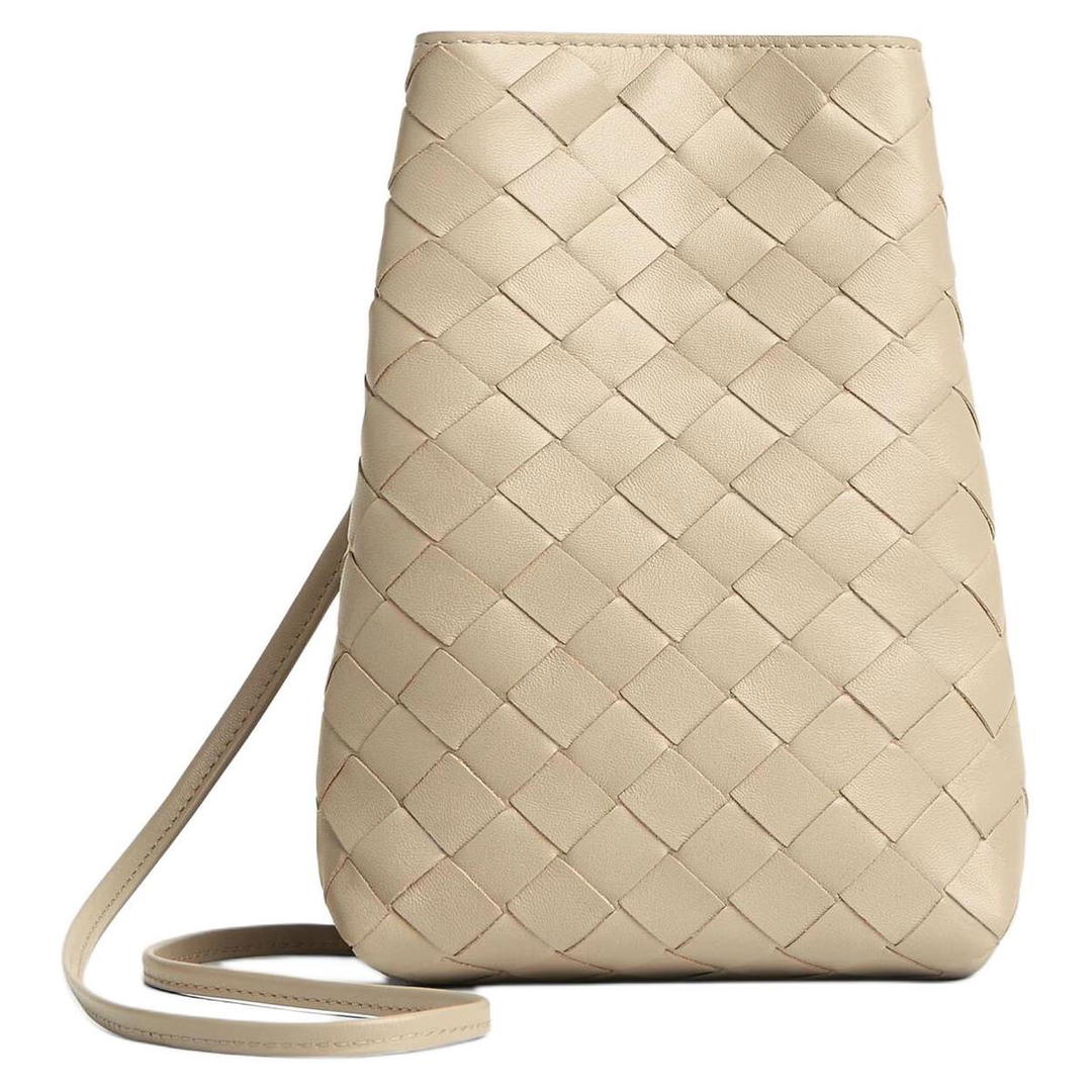 Bottega Veneta Bottega Veneta Intrecciato Calfskin Shoulder Bag Women's Natural Color