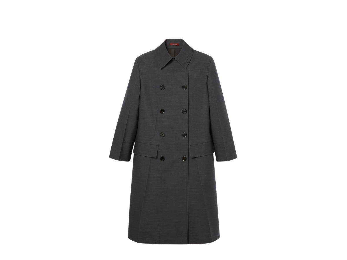 Gucci Gucci Wool Double-Breasted Coat Grey