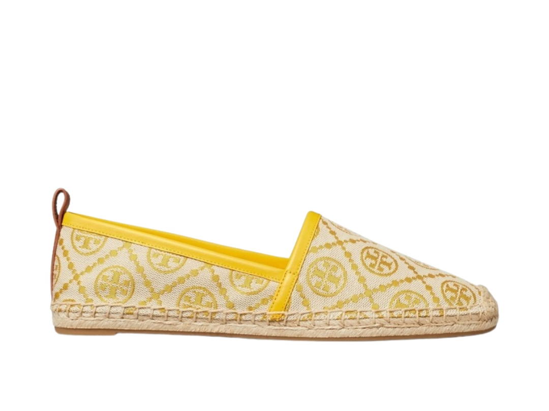 Tory Burch Tory Burch T Monogram Espadrille Flat In Goldfinch Aged Camello