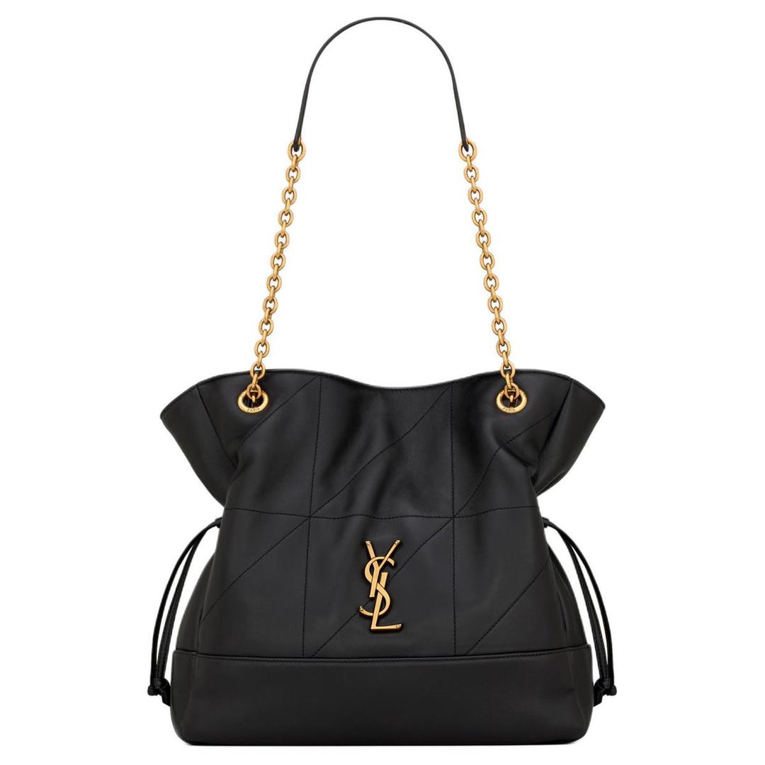 Saint Laurent Saint Laurent Jamie Lambskin Tote Bag Shopping Bag Handbag Shoulder Bag Small Size Women's Black