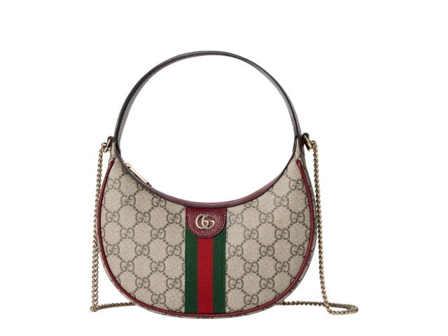Gucci Gucci Ophidia Small Shoulder Bag Beige Dark Brown - view 1