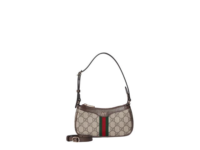 Gucci Gucci Ophidia Mini Shoulder Bag Beige Dark Brown - view 1