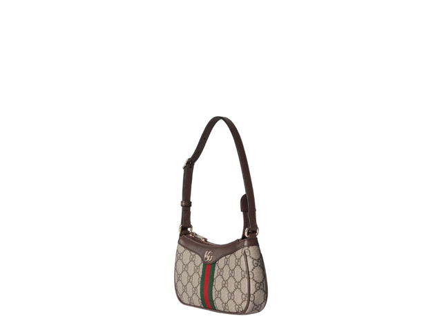 Gucci Gucci Ophidia Mini Shoulder Bag Beige Dark Brown - view 3