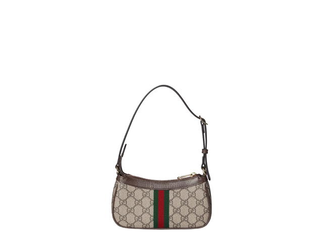 Gucci Gucci Ophidia Mini Shoulder Bag Beige Dark Brown - view 4