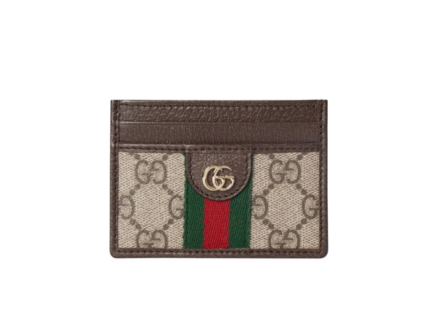Gucci Gucci Ophidia Card Case Variation Beige And Brown - view 1