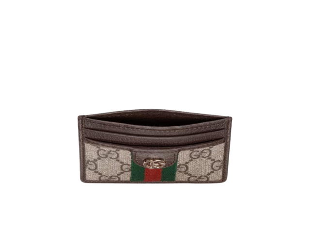 Gucci Gucci Ophidia Card Case Variation Beige And Brown - view 2