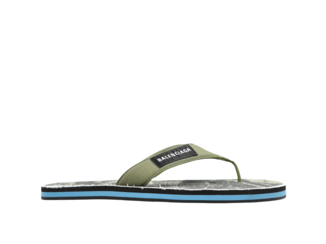 Balenciaga Balenciaga Flip-flops Logo Green