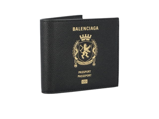 Balenciaga Balenciaga Men's Passport Square Folded Wallet Black - view 2