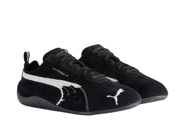 Balenciaga Balenciaga Speedcat Suede Balenciaga Black White - view 3