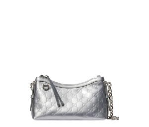 Buy Gucci GG Emblem Small Shoulder Bag Silver at Sasom – Authentic and Ready to Ship