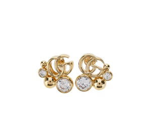 Buy Gucci GG Marmont Earrings With Zirconia Gold at Sasom – Authentic and Ready to Ship