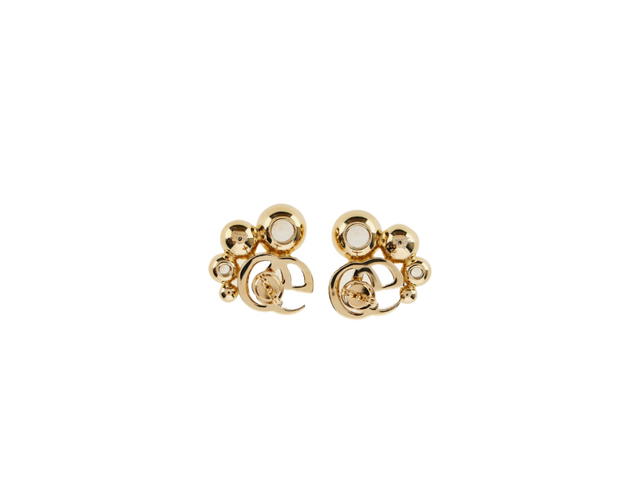 Gucci Gucci GG Marmont Earrings With Zirconia Gold - view 2
