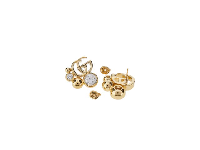 Gucci Gucci GG Marmont Earrings With Zirconia Gold - view 3