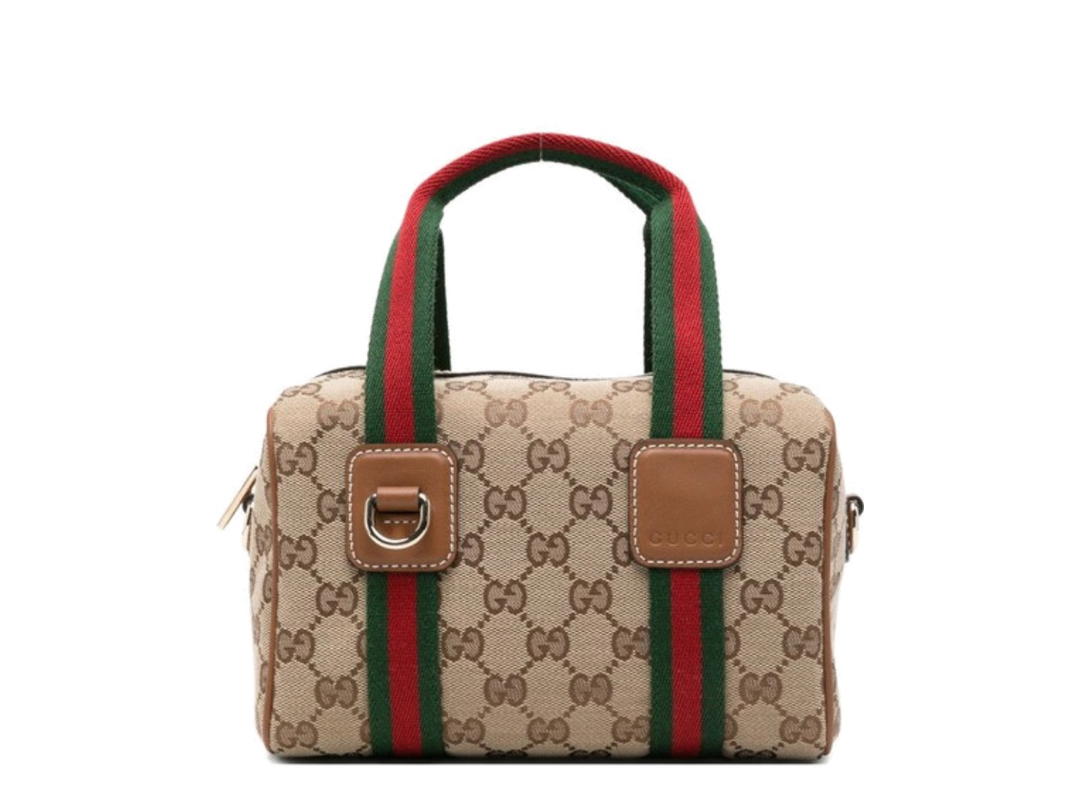 Gucci Gucci GG Supreme Mini Canvas Top Handle Bag Beige