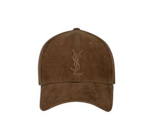 Buy Saint Laurent New Era Cassandre Cap In Corduroy Brown at Sasom – Authentic and Ready to Ship