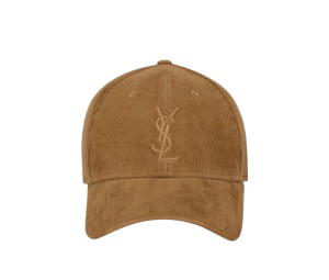 Buy Saint Laurent New Era Cassandre Cap In Corduroy Camel at Sasom – Authentic and Ready to Ship