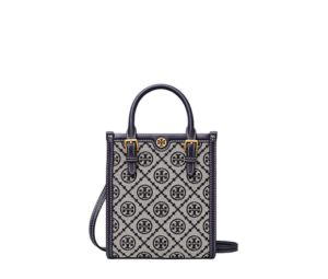 Buy Tory Burch T Monogram Jacquard Mini Tote In Woven Jacquard With Magnetic Snap Closure Navy at Sasom – Authentic and Ready to Ship