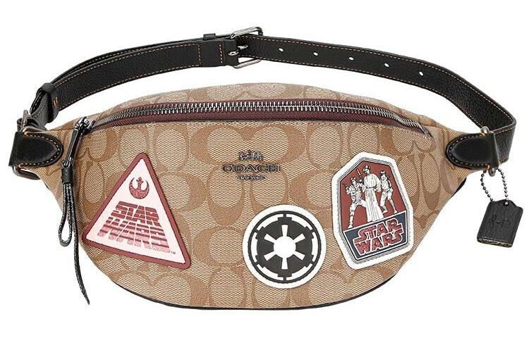 Coach Coach Star Wars Xingji Battle, Collaboration Belt Canvas One Shoulder Crossbody Fanny Pack Men's Khaki