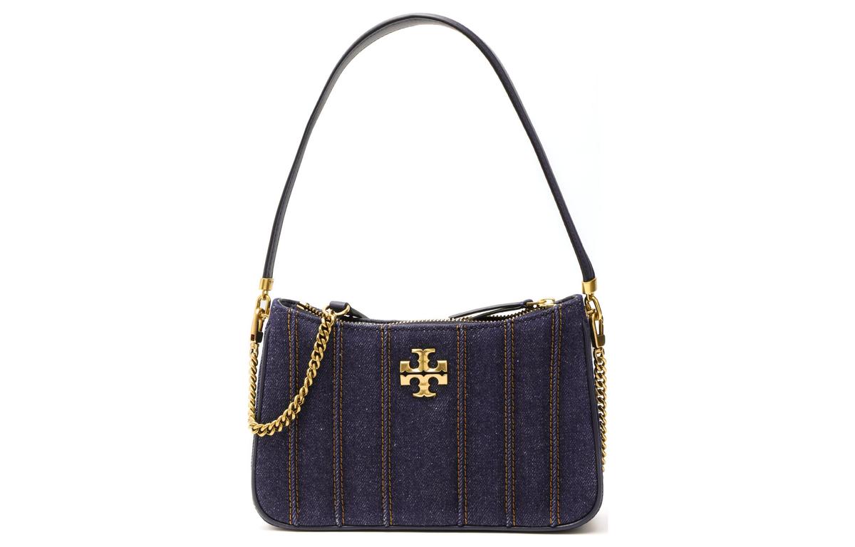 Tory Burch TORY BURCH Kira Denim Shoulder Bag Women's Marine Blue