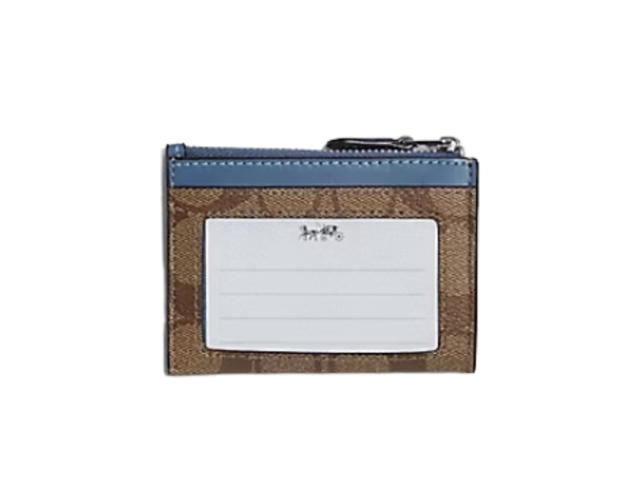 Coach Coach Skinny Id Case Stone Blue Khaki - view 2