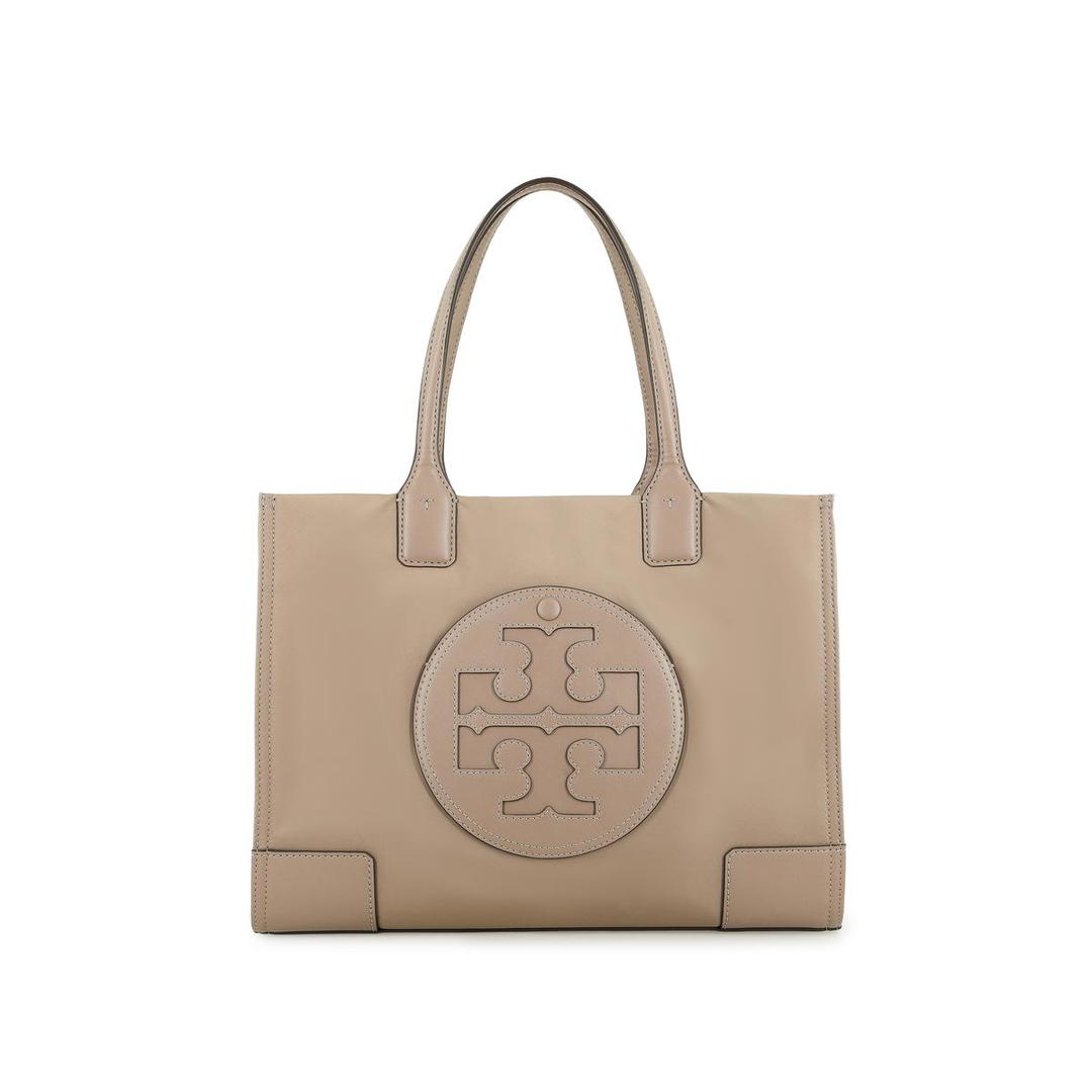 Tory Burch TORY BURCH Ella Polyamide Tote Bag Shopping Bag Shoulder Bag Handbag Small Size Women's Gray