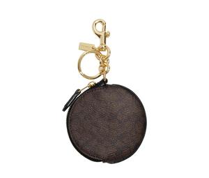 Buy Coach Pouch Printed Canvas Pendant Bag Accessories Women's Brown & Black at Sasom – Authentic and Ready to Ship