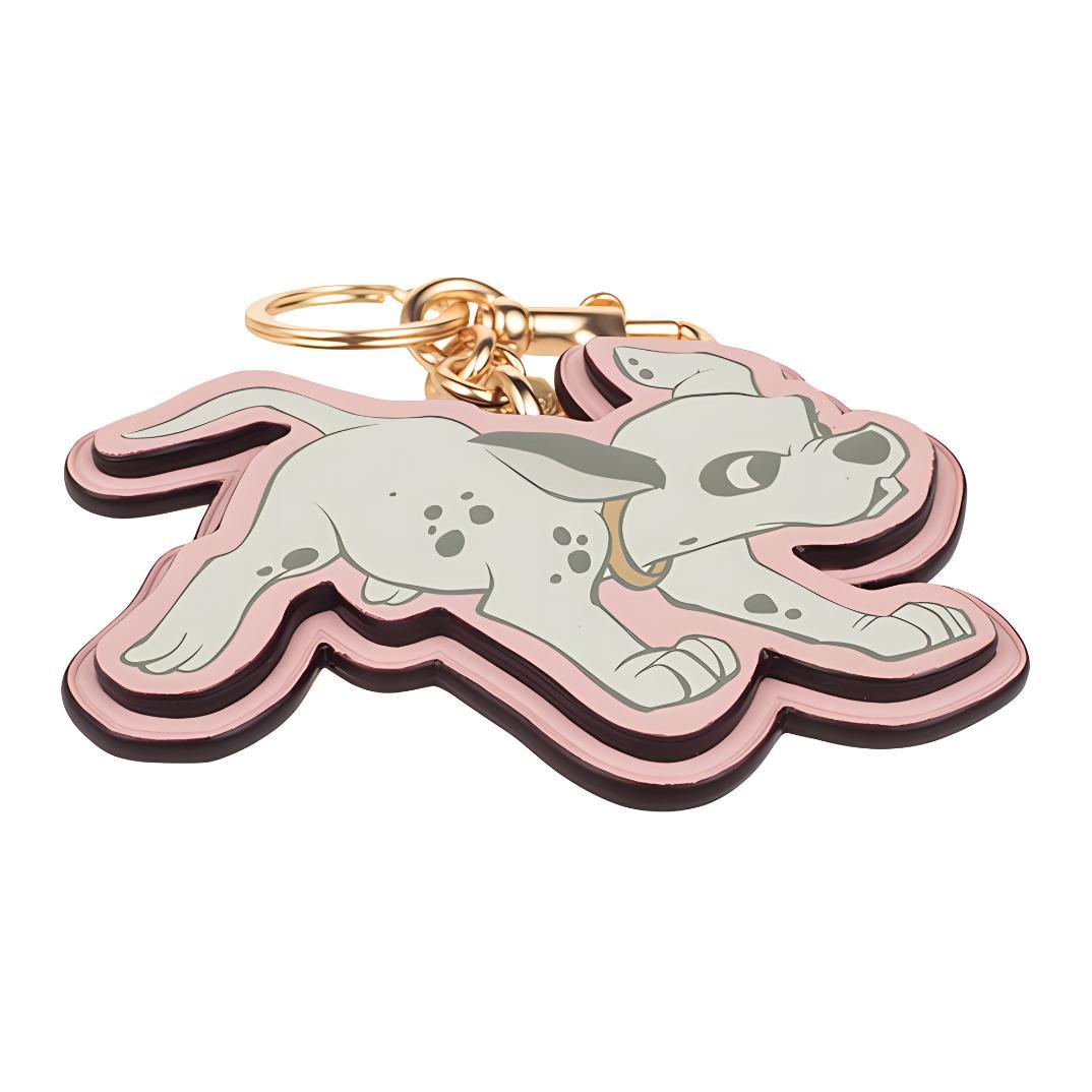 Coach Coach Disney Collaboration Cow Leather Pendant Bag Accessory Women's Pink