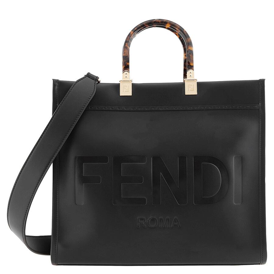 Fendi FENDI By Marc Jacobs FENDI Sunshine Medium Black Leather Shopper