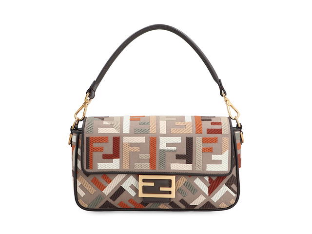 Fendi Fendi Baguette Shoulder Bagmulticolor Polyamide 25 Polyurethane 15 Cotton 60 Calf 100 - view 2