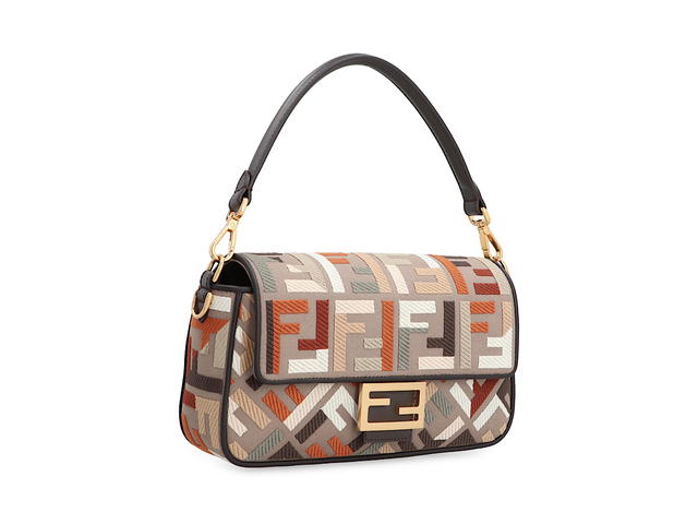 Fendi Fendi Baguette Shoulder Bagmulticolor Polyamide 25 Polyurethane 15 Cotton 60 Calf 100 - view 3