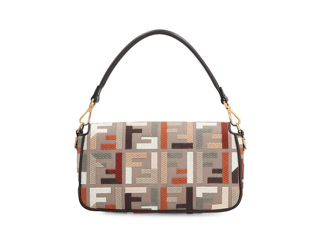 Fendi Fendi Baguette Shoulder Bagmulticolor Polyamide 25 Polyurethane 15 Cotton 60 Calf 100 - view 4