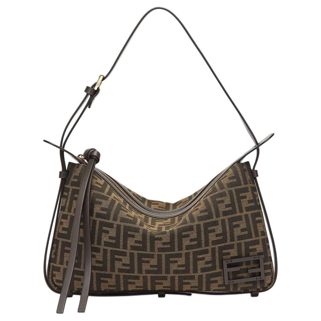 Fendi FENDI Polyester Handbag Shoulder Bag Women's Brown