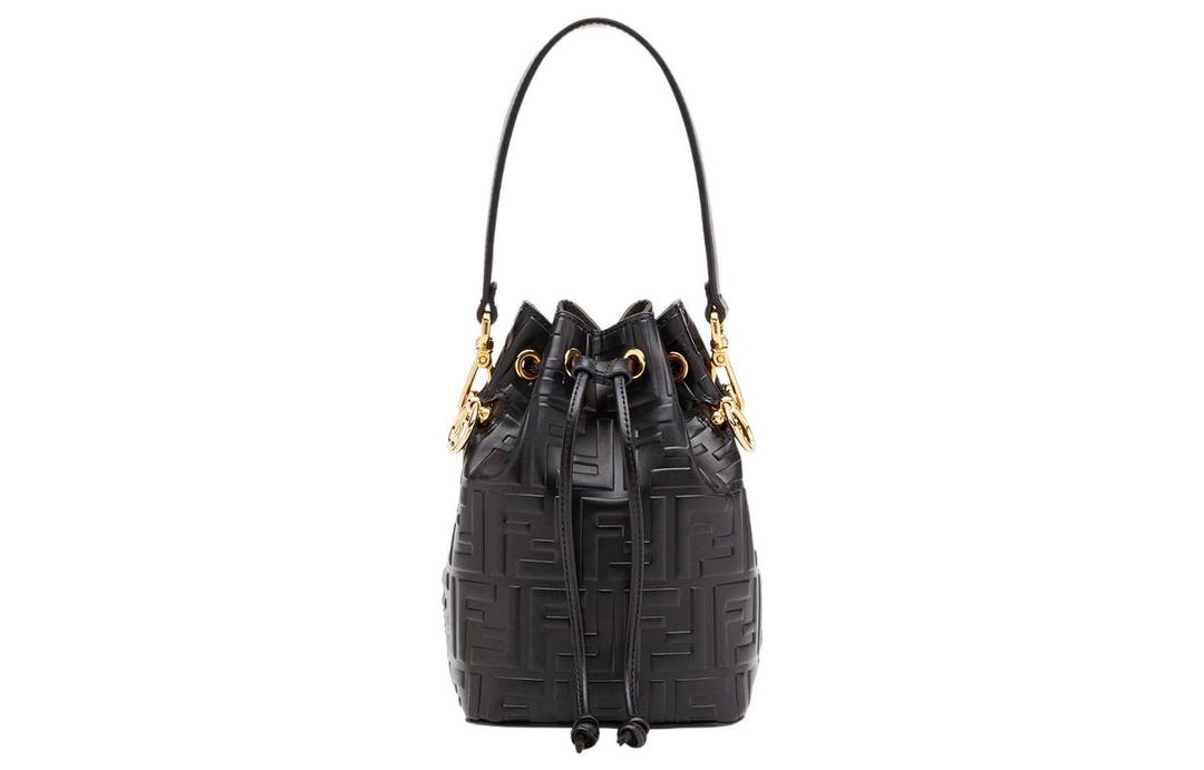 Fendi FENDI Mon Tresor Calfskin Bucket Bags Shoulder Bag Crossbody Bag Handbag Mini Women's Black