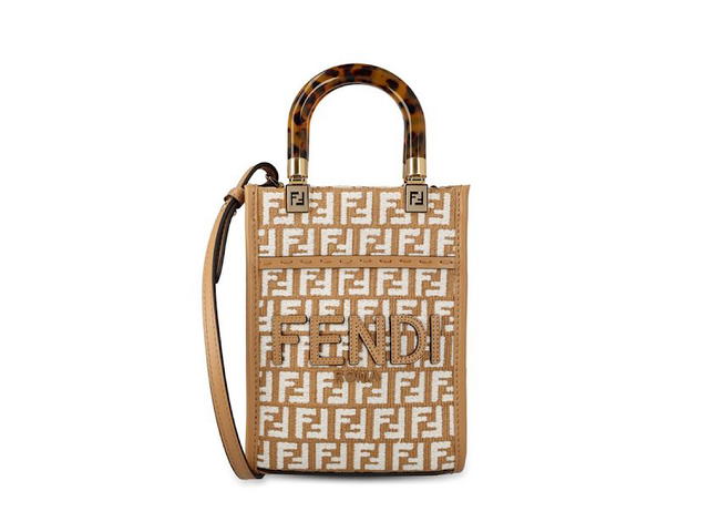 Fendi Fendi Fendi Mini Sunshine Shopper Bagnude Neutrals Calf Leather - view 1
