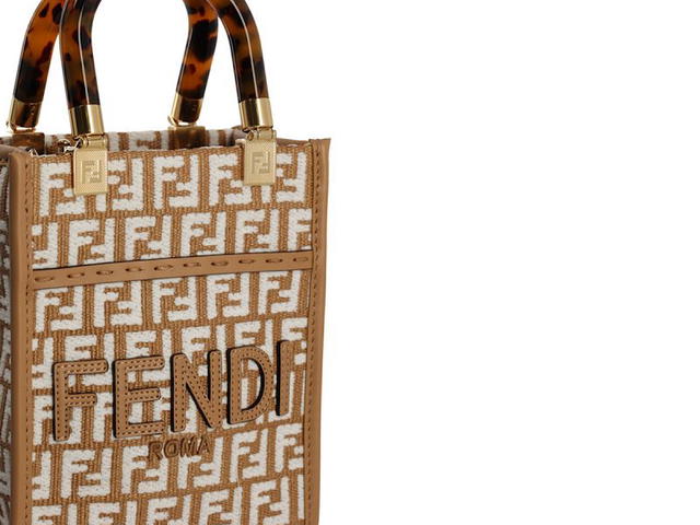 Fendi Fendi Fendi Mini Sunshine Shopper Bagnude Neutrals Calf Leather - view 4