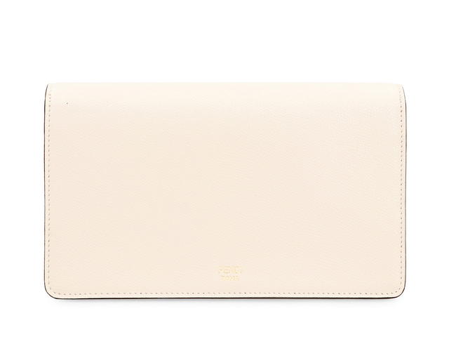 Fendi Fendi Ff Diamonds Leather Wallet On Chainivory Calf 100 - view 4