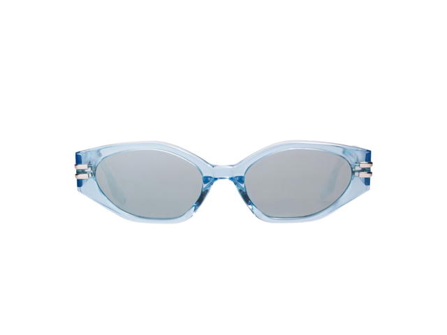 Gentle Monster Gentle Monster Ghost BLC1 In Unique Hexagonal Frame With Silver Mirrored Lenses - view 2