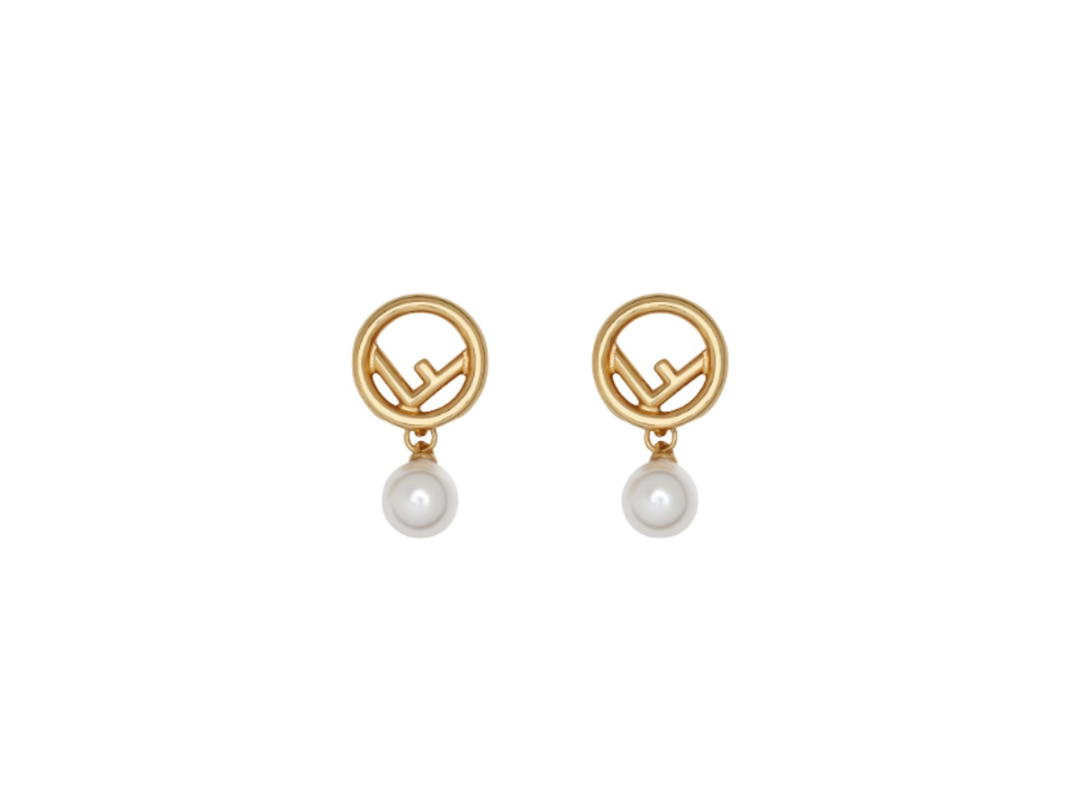 Fendi Fendi F Is Fendi Earrings Gold